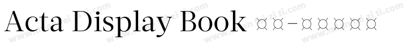 Acta Display Book 常规字体转换